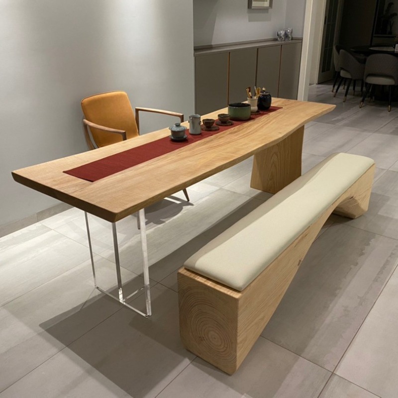 Nordic Solid Wood Acrylic Floa - Office Furniture ulasan dan harga
