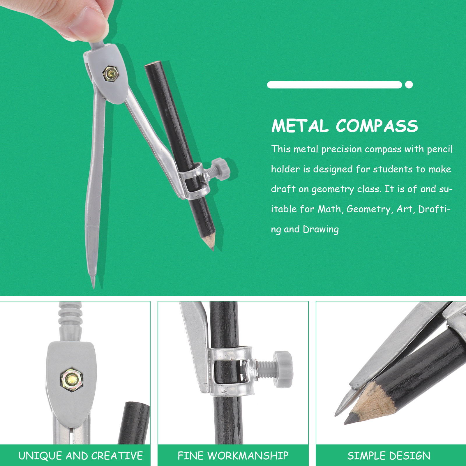 Professional Compass Metal Com - Math Geometry Set With Compass ulasan dan harga