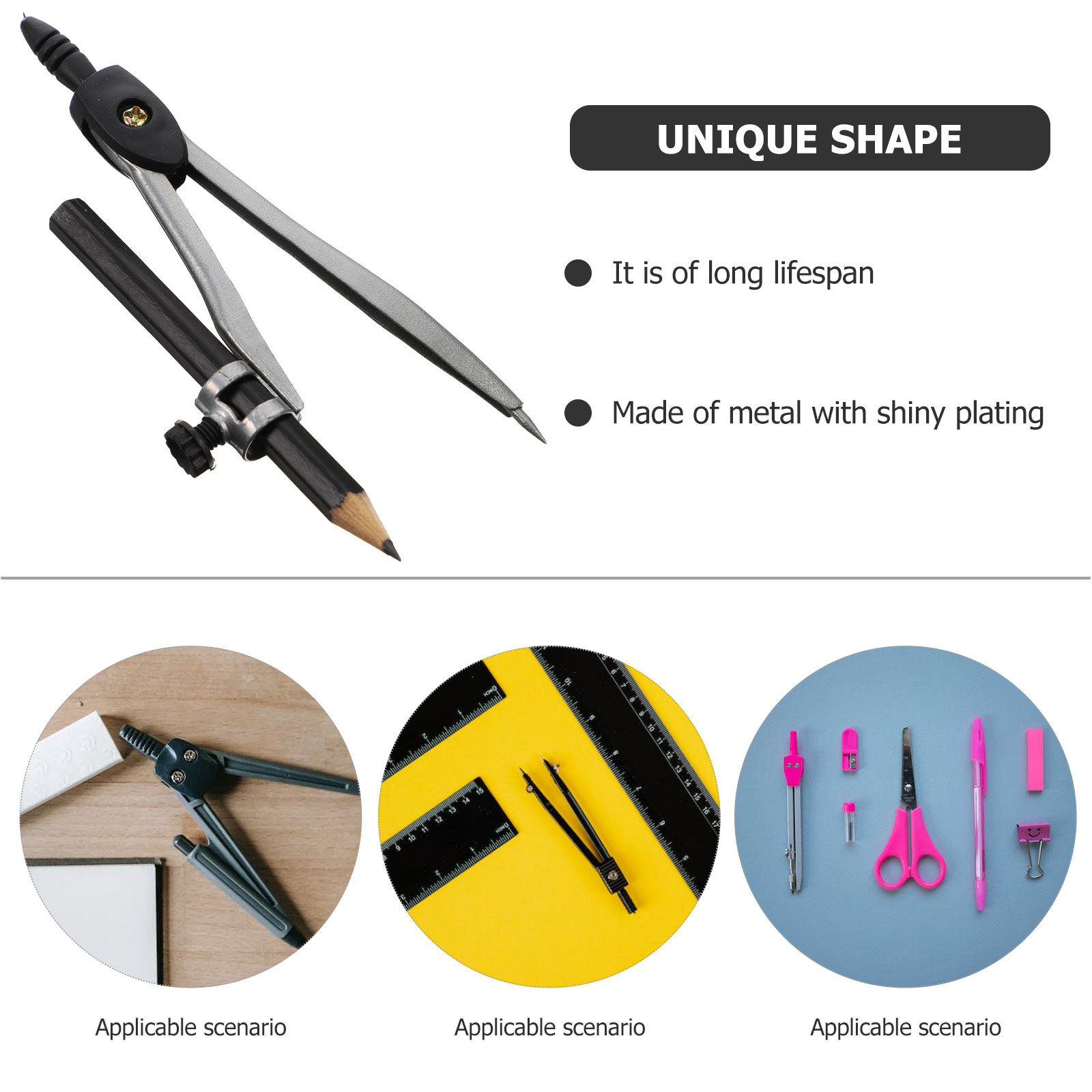 Professional Compass Metal Com - Math Geometry Set With Compass ulasan dan harga