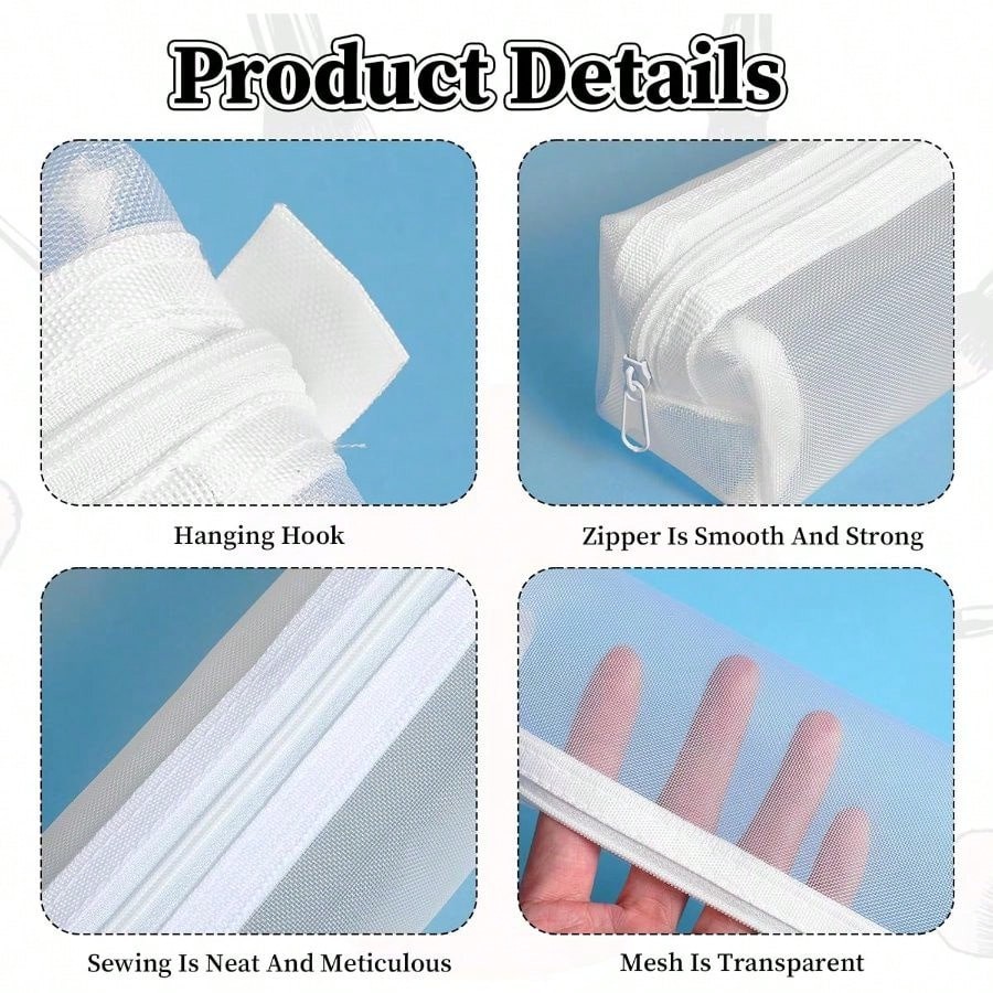 Transparent Mesh Exam Pencil C - Clear Mesh Pencil Pouch For Exam ulasan dan harga
