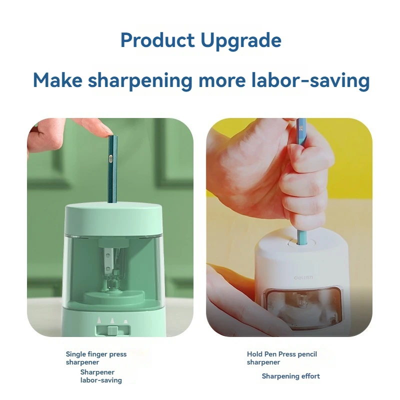 Deli VA3 Green USB battery dua - Electric Pencil Sharpener Usb ulasan dan harga