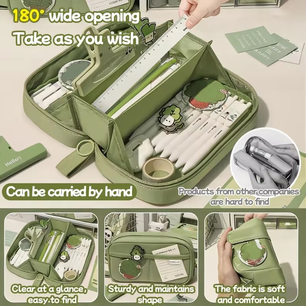 Ins Large Capacity Volcano Pen - Aesthetic Large Pencil Case Pouch ulasan dan harga