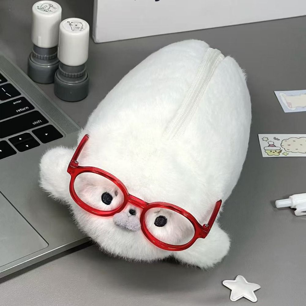 Funny Seal Doll Pencil Case La - Aesthetic Large Pencil Case Pouch ulasan dan harga