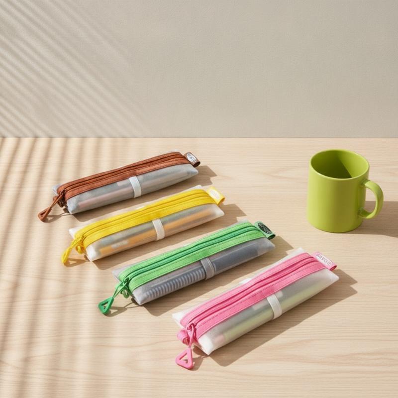 Transparent Mesh Pencil Pouch  - Clear Mesh Pencil Pouch For Exam ulasan dan harga
