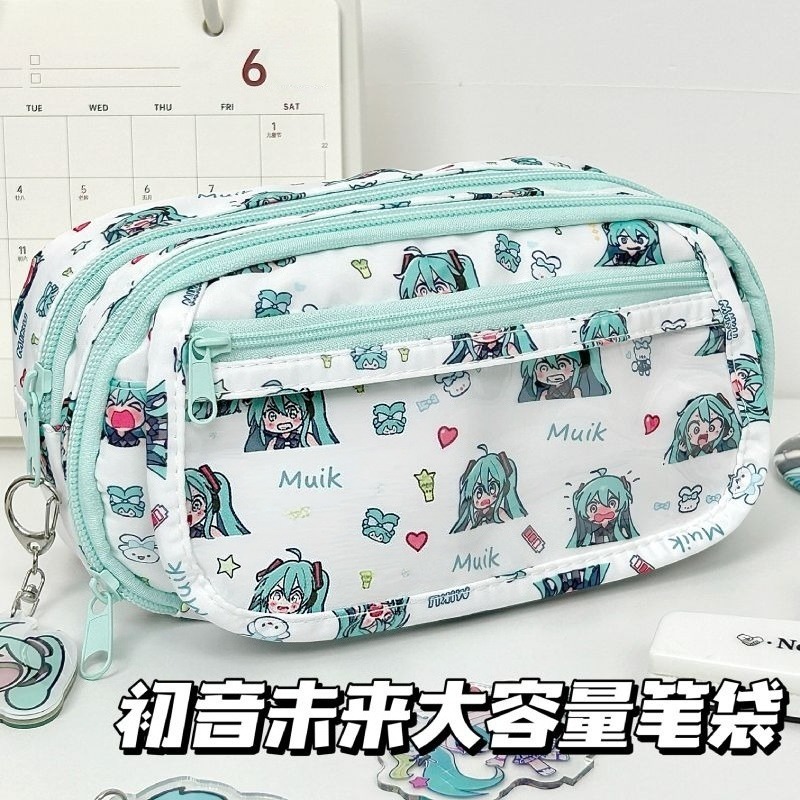 Hatsune Miku Pencil Bag Cute C - Aesthetic Large Pencil Case Pouch ulasan dan harga