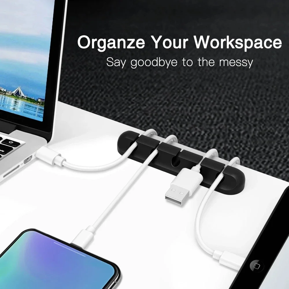 Silicone USB Cable Organizer U - Desk Accessories ulasan dan harga