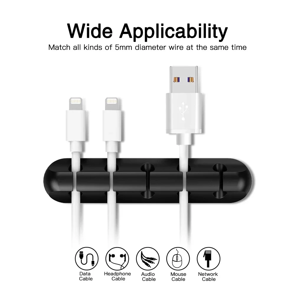 Silicone USB Cable Organizer U - Desk Accessories ulasan dan harga
