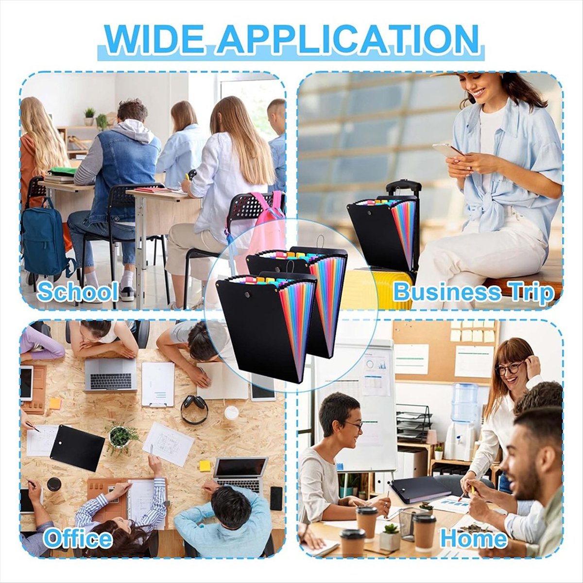 ABPP 2 Pcs Expanding File Fold - Expandable Accordion File Folder 13 Pockets ulasan dan harga